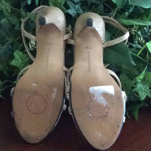 ADRIENNE VITTADINI SIZE 6 GOLD GROVIS DRESS SANDAL - Picture 7 of 8